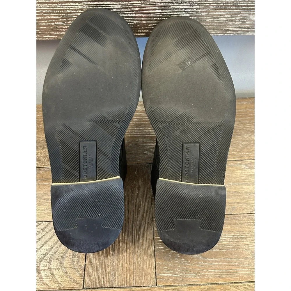 Bostonian‎ Derby Shoes Mens 9.5 Black Commonwealth Leather Plain Toe Comfort